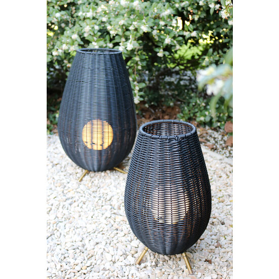 Wasserdichte, schwarze, wiederaufladbare, kabellose Tischlampe Nicolette mit LED 3W