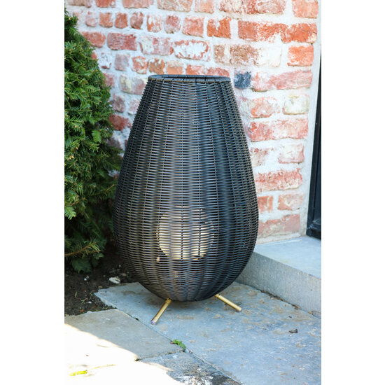 Nicole waterdichte zwarte oplaadbaar draadloze tafellamp met LED 3W