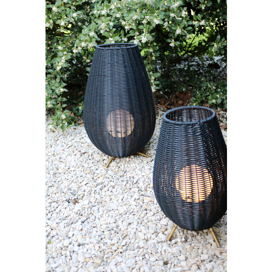 Wasserdichte, schwarze, wiederaufladbare, kabellose Tischlampe Nicole mit LED 3W