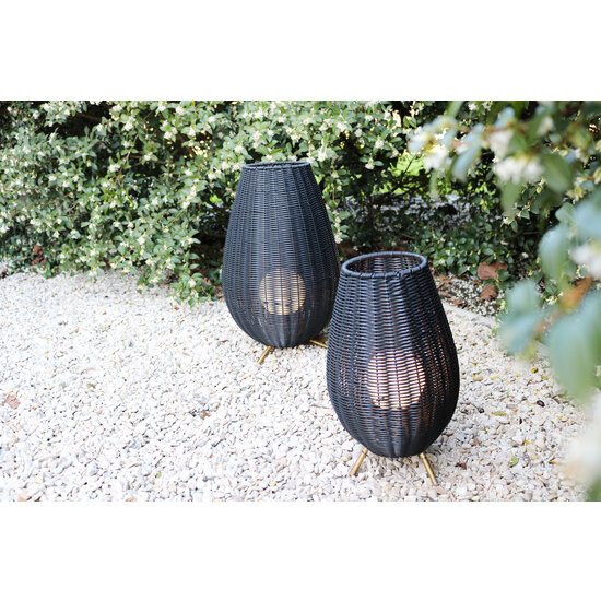 Nicole waterdichte zwarte oplaadbaar draadloze tafellamp met LED 3W