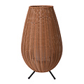 Nicole naturelkleur waterdichte rieten oplaadbaar draadloze tafellamp met LED 3W