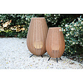 Nicole natural color waterproof wicker rechargeable wireless table lamp with LED 3W