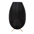 Lampe de table sans fil rechargeable noire étanche Nico avec LED 3W