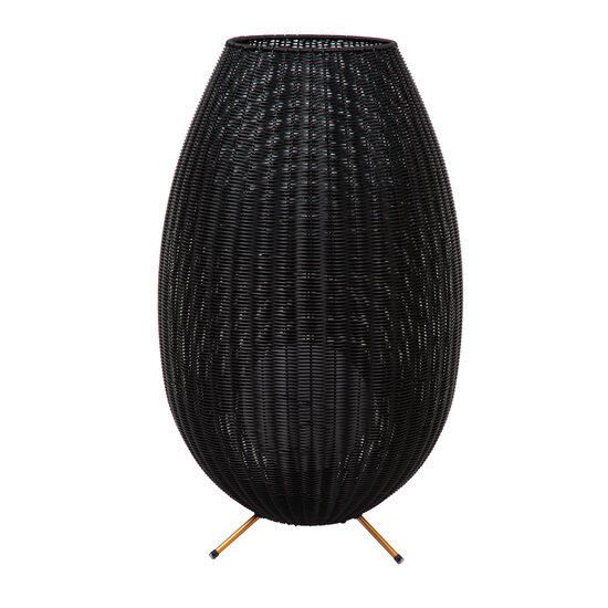 Lampe de table sans fil rechargeable noire étanche Nico avec LED 3W