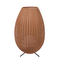 Lampe de table sans fil rechargeable en osier imperméable de couleur naturelle Nico avec LED 3W