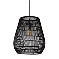 Danira black hanging lamp with long cable for outdoor use E27