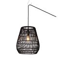 Danira black hanging lamp with long cable for outdoor use E27