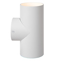 Bony white cylinder wall lamp 2x GU10 up and down