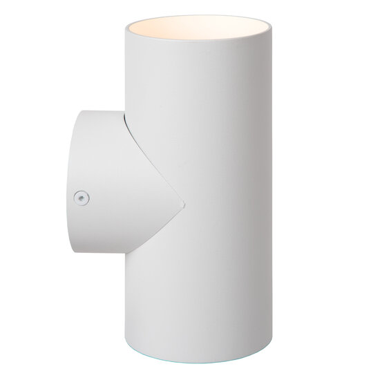 Bony white cylinder wall lamp 2x GU10 up and down