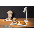 Lampe de table cylindrique blanche élégante Claude GU10