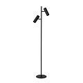 Blur black floor lamp with 2 tubes GU10