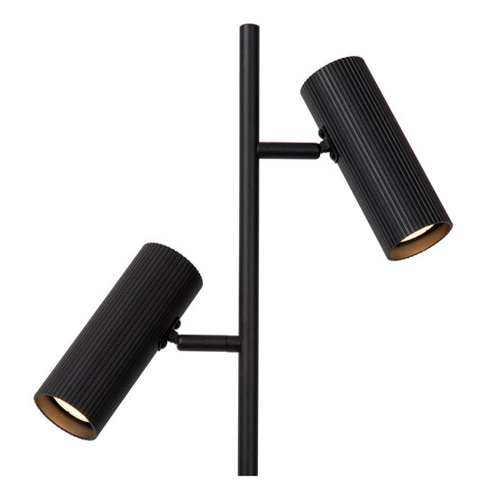 Blur black floor lamp with 2 tubes GU10