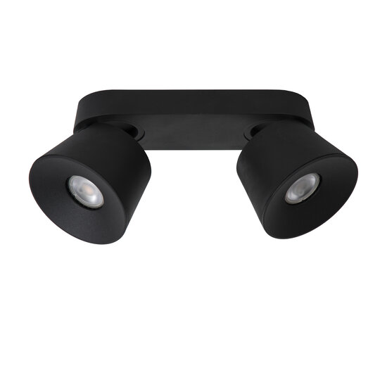 Foco de techo cónico doble Trigger negro GU10