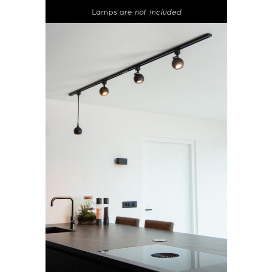 TRACK starterset - 1-fase Railsysteem / Railverlichting - 2 meter - Zwart