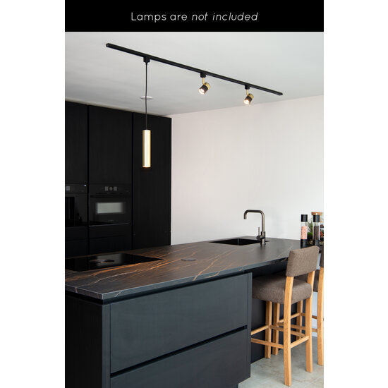 Kit de démarrage TRACK - Système de rail monophasé / Éclairage sur rail - 2 mètres - Noir