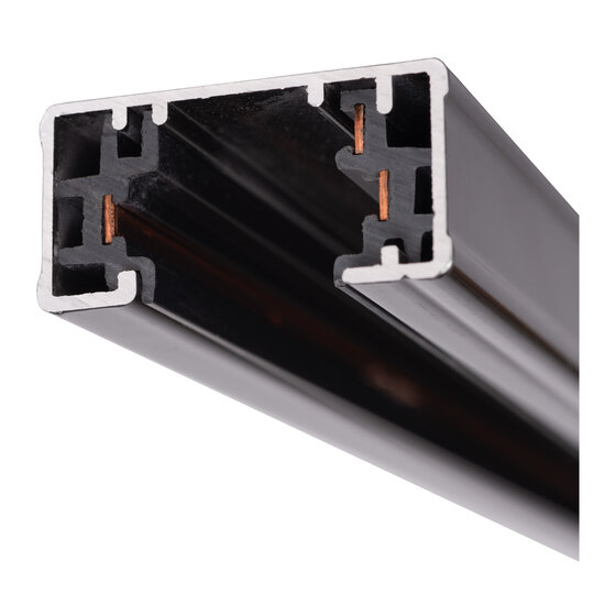 TRACK black surface-mounted rail 1-phase rail system rail lighting 1 meter