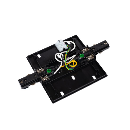 TRACK negro fuente de alimentación de arranque sistema de carril monofásico iluminación sobre carril simple doble