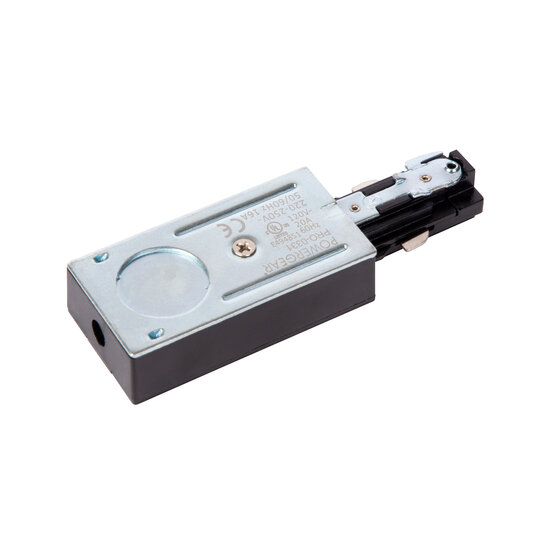 TRACK petite alimentation de démarrage noire système de rail monophasé éclairage sur rail simple