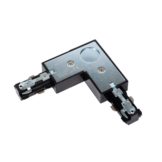 TRACK linker L-Verbinder - 1-Phasen-Schienensystem / Schienenbeleuchtung Schwarz
