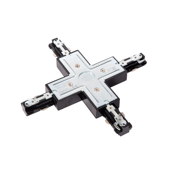 Pieza de acoplamiento en X TRACK Sistema de carril monofásico iluminación de carril negro