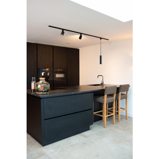 TRACK Ginel black rail spotlight 1-phase rail system rail lighting for GU10 spotlight