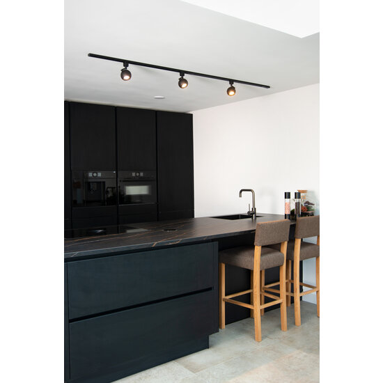 TRACK Foco de carril Forza negro sistema de carril monofásico iluminación de carril GU10