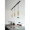 TRACK Flora hanglamp 1-fase railsysteem railverlichting GU10 mat goud messing