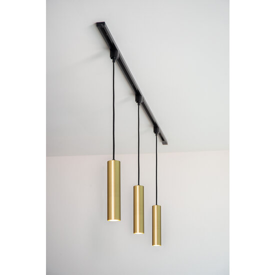 TRACK Flora hanglamp 1-fase railsysteem railverlichting GU10 mat goud messing