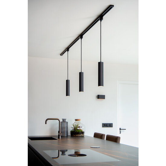 TRACK lampe suspendue Flora noire système de rail monophasé éclairage sur rail GU10