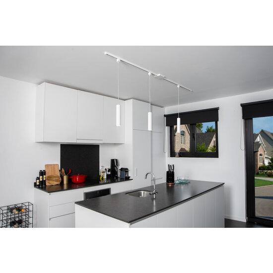 Lámpara colgante TRACK blanca Flora - sistema de carril monofásico / iluminación sobre carril - 1xGU10