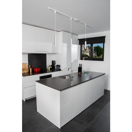 Lámpara colgante TRACK blanca Flora - sistema de carril monofásico / iluminación sobre carril - 1xGU10