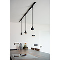 TRACK Rova hanglamp - 1-fase Railsysteem / Railverlichting - 1xGU10 - Zwart