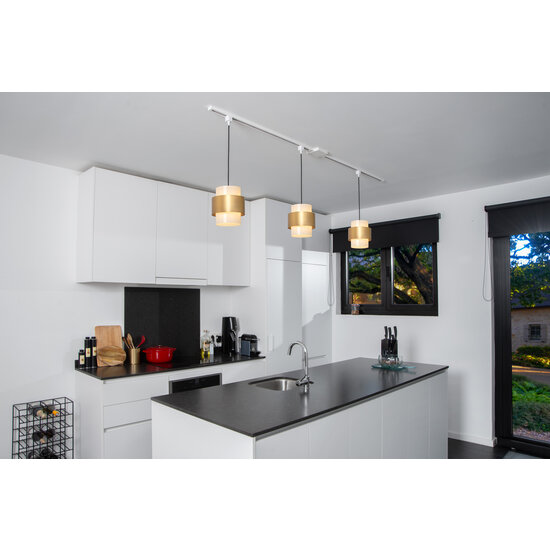 TRACK white hanging lamp adapter - 1-phase track system / track lighting