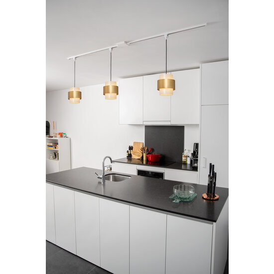TRACK white hanging lamp adapter - 1-phase track system / track lighting