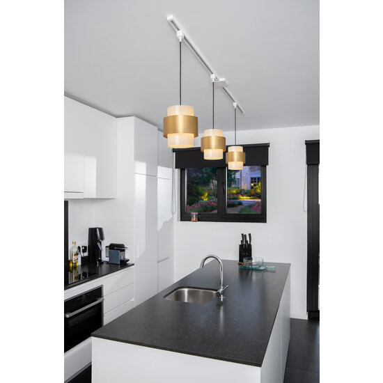 TRACK white hanging lamp adapter - 1-phase track system / track lighting