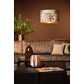 Floreo brede grote ronde hanglamp kleurig met goud binnenin 1x E27