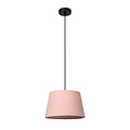 Softy roze konische hanglamp met katoen E27