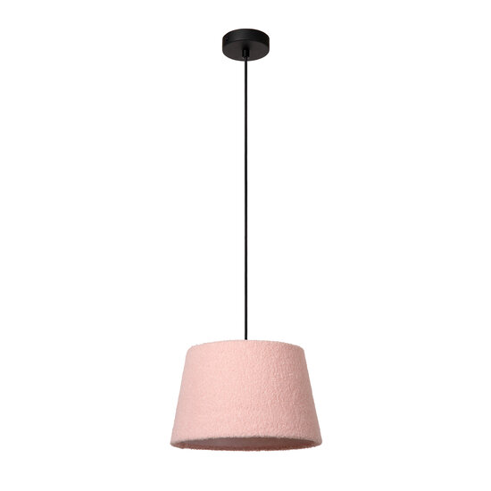 Softy pink conical hanging lamp with cotton E27