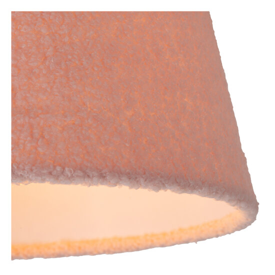 Softy pink conical hanging lamp with cotton E27