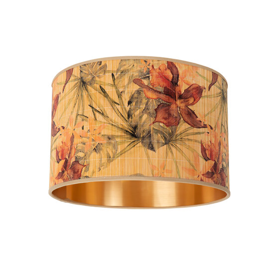 Floreo plafondlamp kleurig met goud binnenin E27 40cm