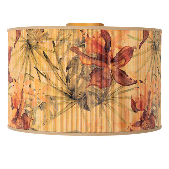 Floreo ceiling lamp colorful with gold inside E27 40cm