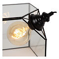Kuboro table lamp black with glass 1x E27