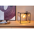 Kuboro table lamp black with glass 1x E27