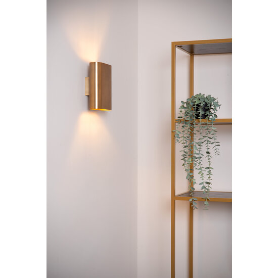 Wandlamp - 2xE14 - Mat Goud / Messing