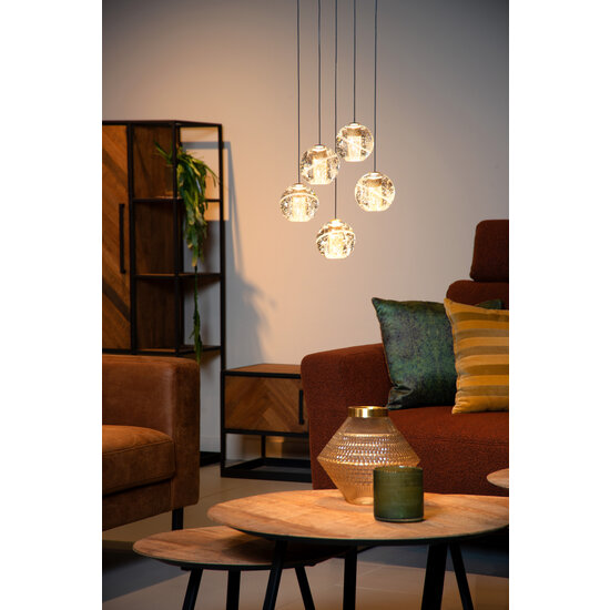 Colinda hanging lamp Ø 31 cm LED Dimming. 5x3.5W 2700K matt gold / brass
