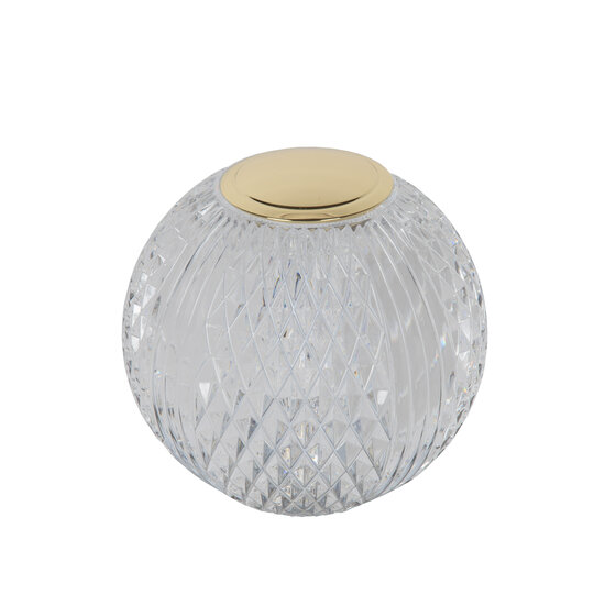 Cindy small rechargeable table lamp 3000K battery Ø 9 cm 2W 3 StepDim transparent