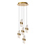Adeline hanging lamp Ø 30 cm LED Dimming. 5x8W 2700K matt gold / brass