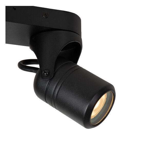 Oris spot double applique extérieur orientable 2xGU10 IP44 noir