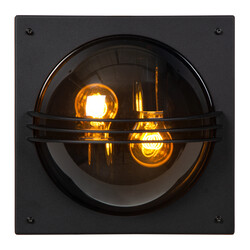 Pervo square outdoor wall lamp 1xE27 IP44 black