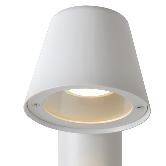 Ringa white outdoor pedestal lamp LED dimmable. GU10 1x5W 3000K incl IP44